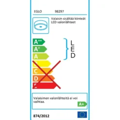 LED-kattovalaisin Eglo Salobrena-A, 450x450mm, valkoinen