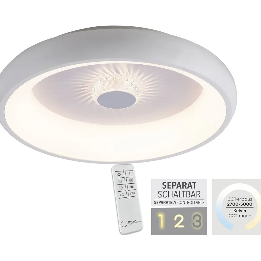 Led-kattovalaisin JustLight Vertigo Led ⌀46.5cm, 1400lm