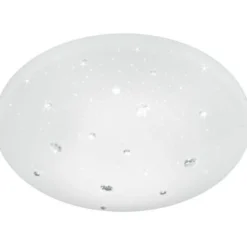 LED-kattovalaisin Trio Achat, ø275x90mm, IP44, valkoinen, starlight