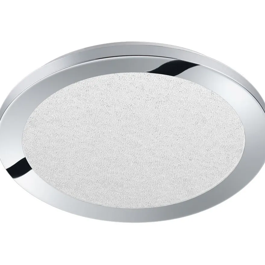 LED-kattovalaisin Trio Cesar, ø260x30mm, IP44, kromi