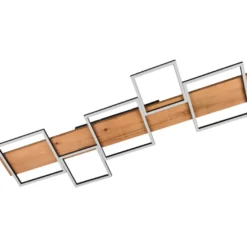 LED-kattovalaisin Trio Harper, 115cm, mattamusta/puu