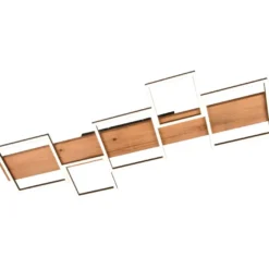 LED-kattovalaisin Trio Harper, 115cm, mattamusta/puu