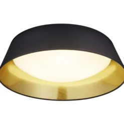 LED-kattovalaisin Trio Ponts, ø450x120mm, musta/kulta