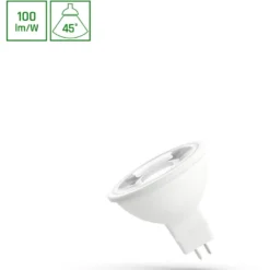 LED-lamppu Spectrum GU5.3 MR16 4W 12V SMD 45° linssillä, eri värilämpötiloja