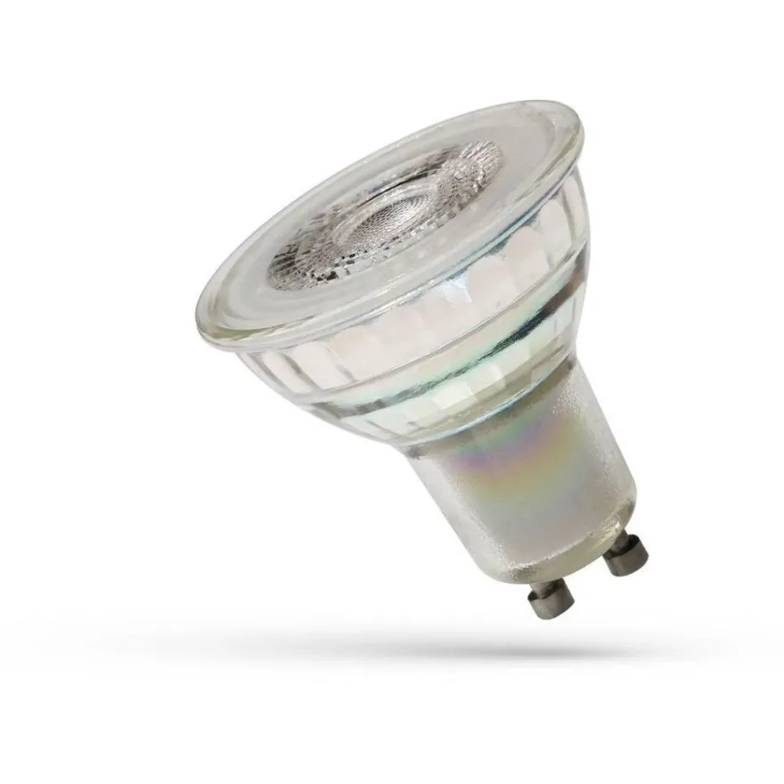 LED-lamppu Spectrum GU10 7.5W 230V lasi linssillä, eri värilämpötiloja