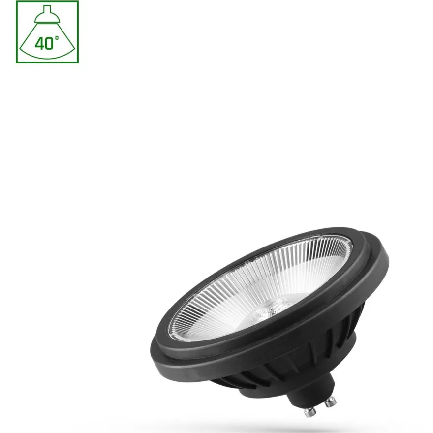 LED-lamppu Spectrum GU10 14W 230V 40° musta, eri värilämpötiloja