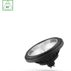 LED-lamppu Spectrum GU10 14W 230V 40° musta, eri värilämpötiloja