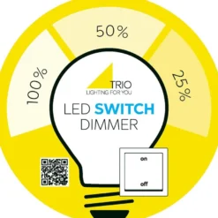LED-Lamppu Trio E27, vakio 10W, 806lm 3000K switch dimm