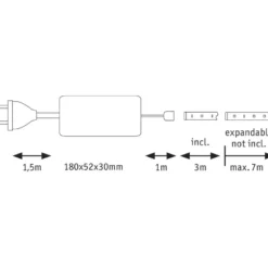 LED-Nauhasetti muuntajalla Paulmann Max 1000 Basic Set, 3m, 2700K, muovi