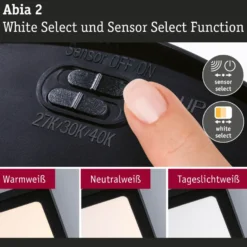LED-paneeli Paulmann Abia 2 White Select hämäräohjatulla liiketunnistimella 2700-4000K, eri vaihtoehtoja