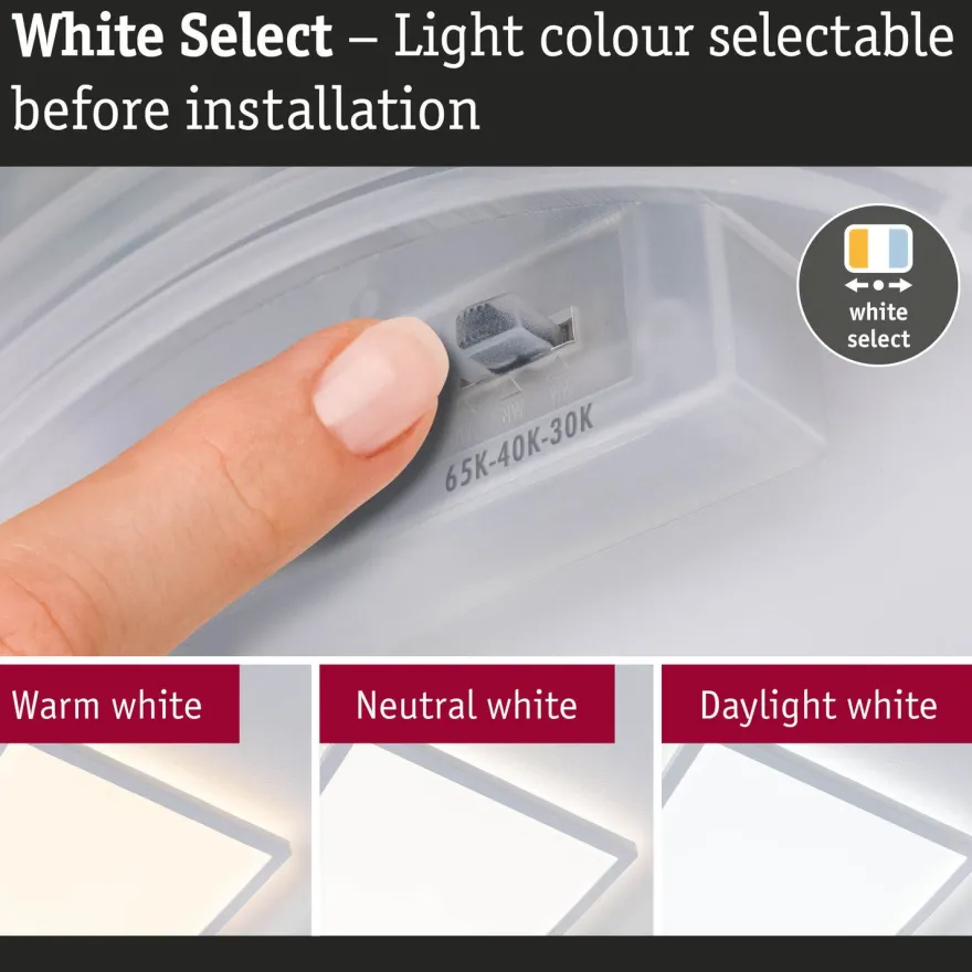 LED-paneeli Paulmann Atria Shine, kulmikas, IP44, 3000-6500K, eri kokoja