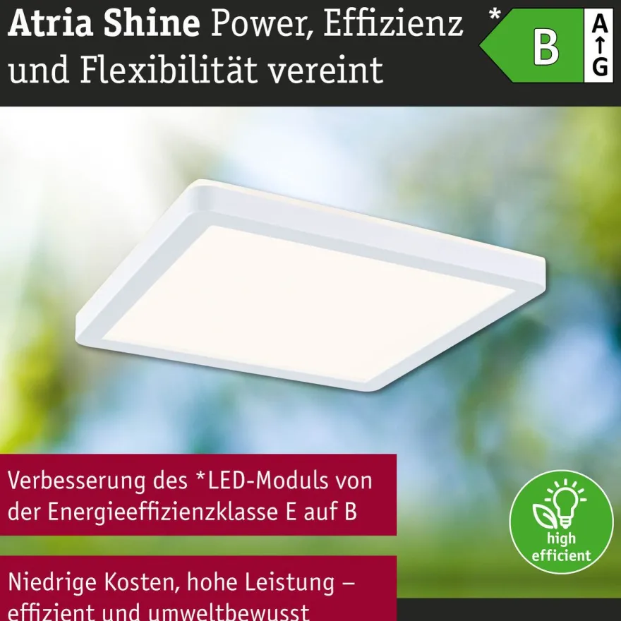 LED-paneeli Paulmann Atria Shine, kulmikas, IP44, 3000-6500K, eri kokoja