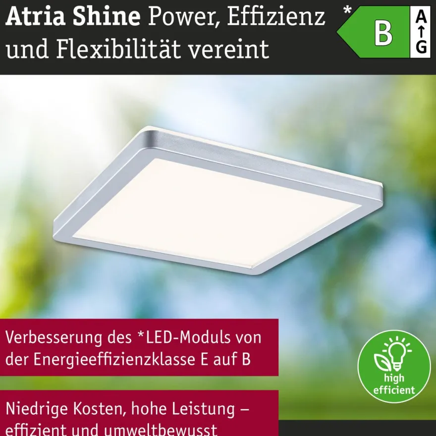 LED-paneeli Paulmann Atria Shine, kulmikas, IP44, 3000-6500K, eri kokoja