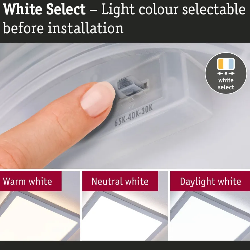 LED-paneeli Paulmann Atria Shine, kulmikas, IP44, 3000-6500K, eri kokoja