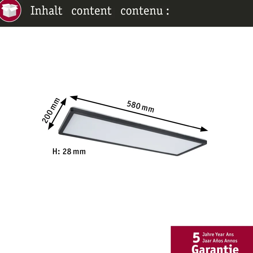 LED-paneeli Paulmann Atria Shine, kulmikas, IP44, 3000-6500K, eri kokoja
