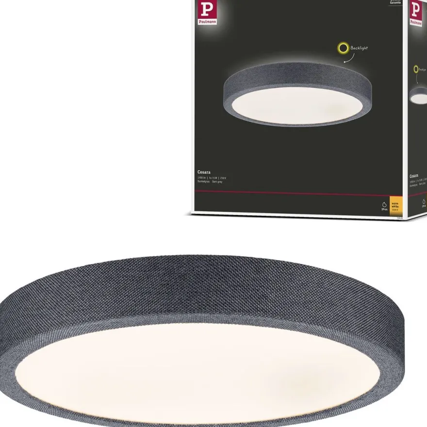 LED-paneeli Paulmann Cosara, IP44, Ø30cm, 15W, 3000K, eri värejä
