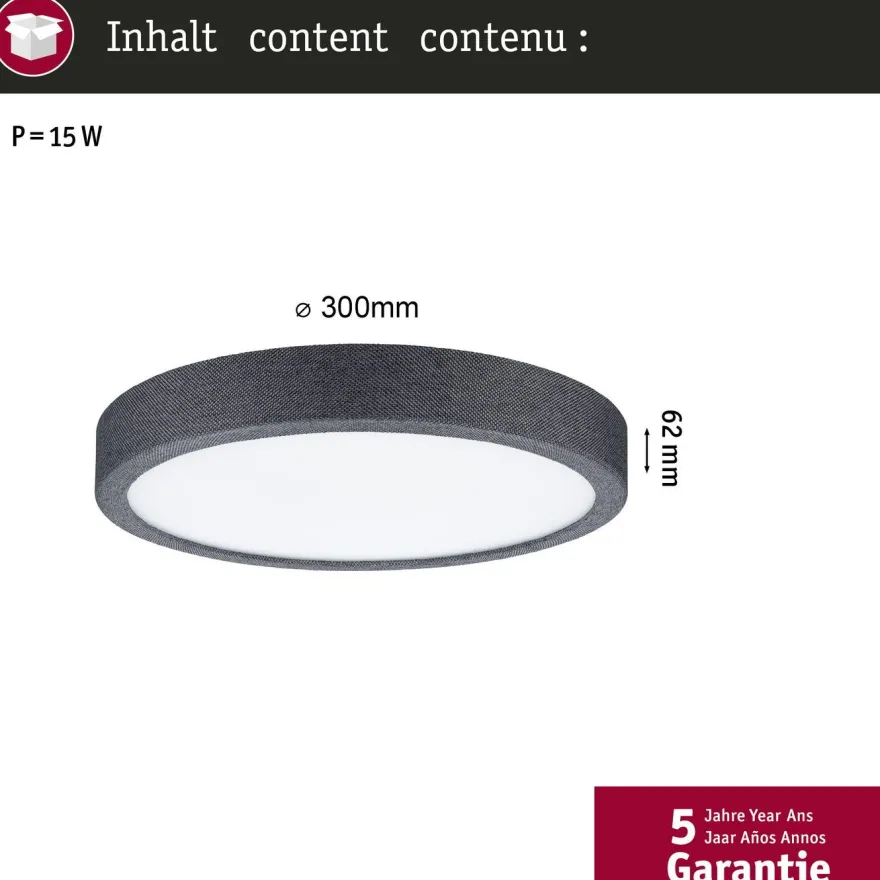 LED-paneeli Paulmann Cosara, IP44, Ø30cm, 15W, 3000K, eri värejä