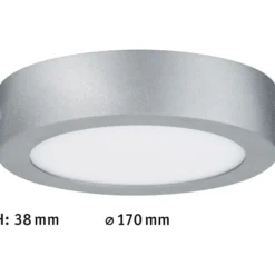 LED-paneeli Paulmann Lunar, Ø17cm, 11W, 3000K, mattakromi
