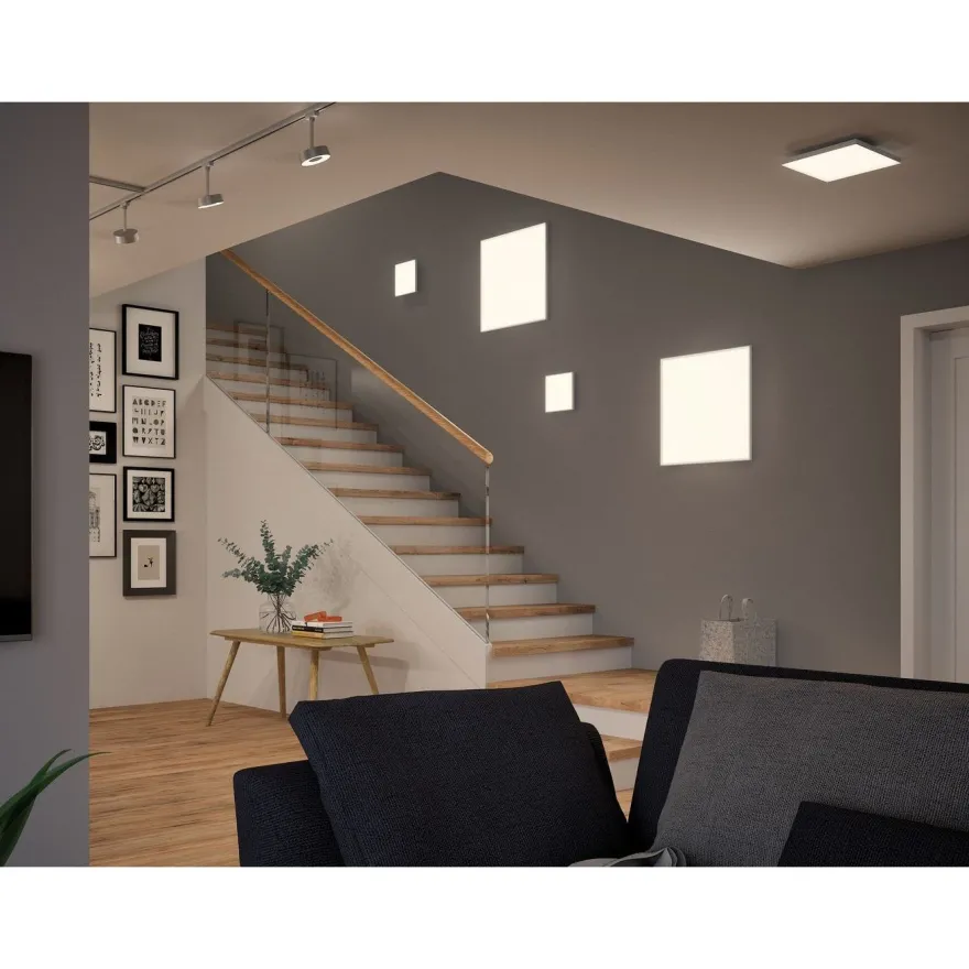 LED-paneeli Paulmann Velora, 60x60cm, 34W, 3000K, mattavalkoinen