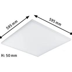 LED-paneeli Paulmann Velora, 60x60cm, 34W, 3000K, mattavalkoinen