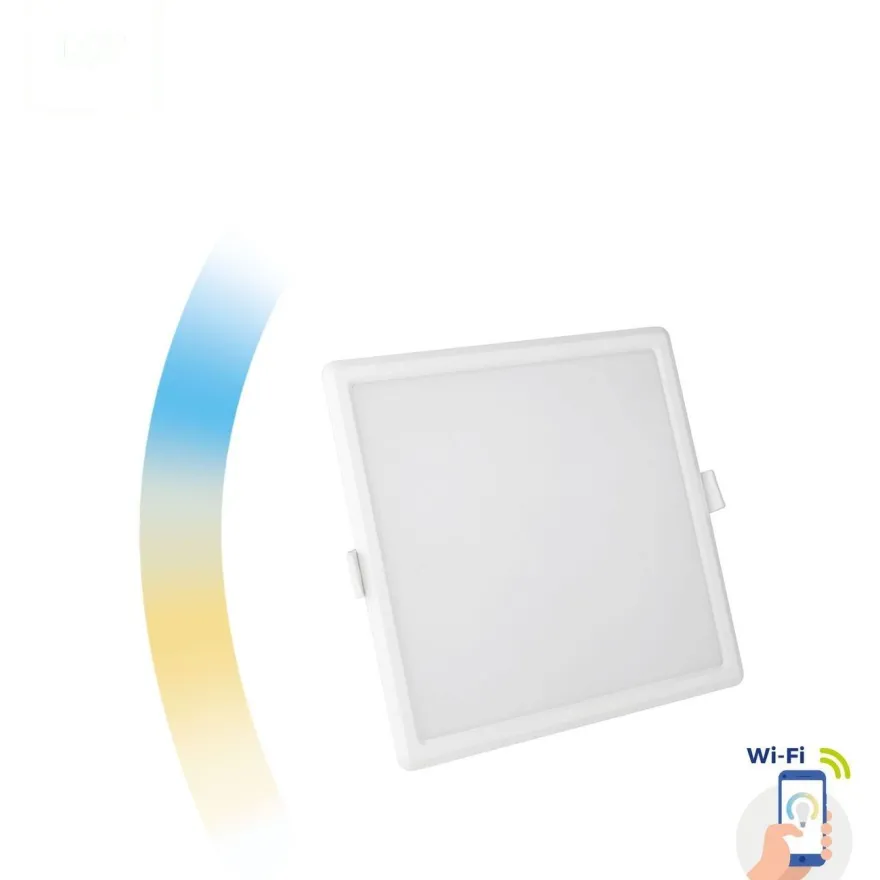 LED-paneeli Spectrum Algine Cct+Dim Wi-Fi Smart neliö upotettava, valkoinen, eri kokoja