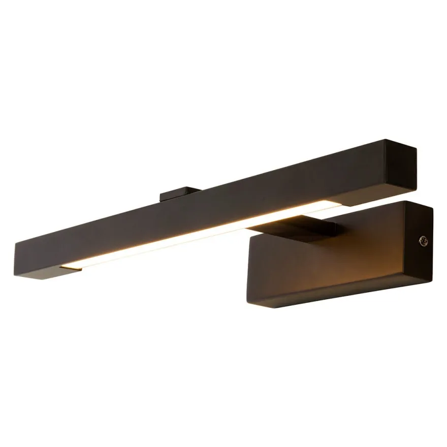 LED-peilivalaisin Aneta Lighting Lucca, IP44, musta