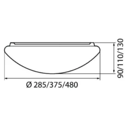 LED-plafondi Airam Bruno, 35W/830, Ø480x130mm, himmennettävä, IP44, valkoinen/opaali