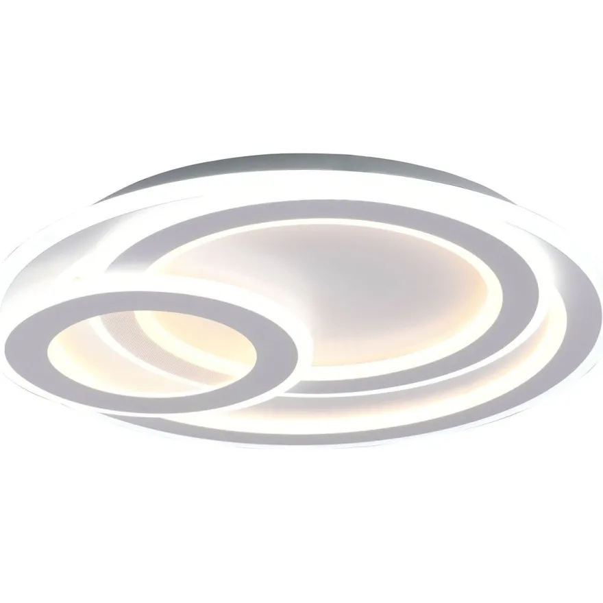 LED-plafondi Trio Mita, Ø50cm, mattavalkoinen