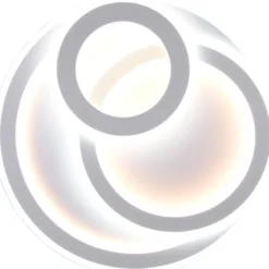 LED-plafondi Trio Mita, Ø50cm, mattavalkoinen