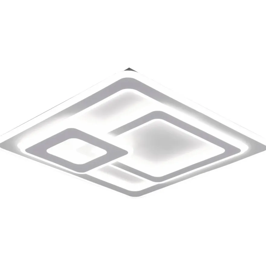LED-plafondi Trio Mita, 51,5x51,5cm, mattavalkoinen