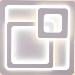 LED-plafondi Trio Mita, 51,5x51,5cm, mattavalkoinen