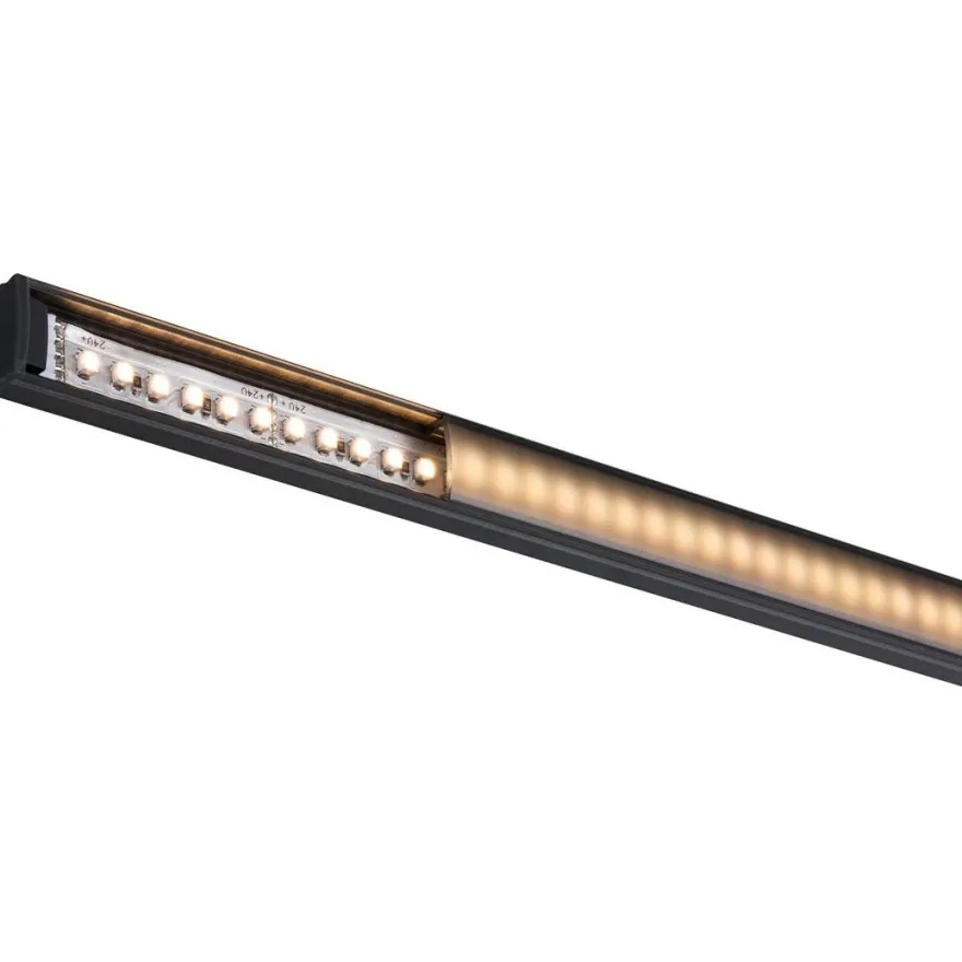 LED-profiili diffuusorilla Paulmann Base, musta, eri kokoja