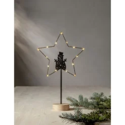 LED-pöytätähti Star Trading Glimta, lumiukko