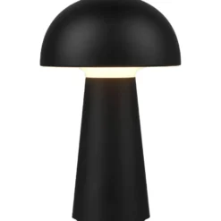 LED-pöytävalaisin Trio Lennon, ladattava, musta