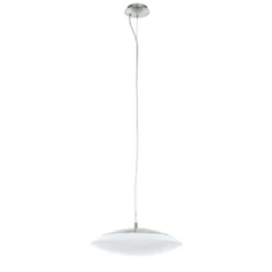 LED-riippuvalaisin Eglo Crosslink Frattina-C, 27W, Ø435x1500mm, IP20, harjattu teräs/valkoinen