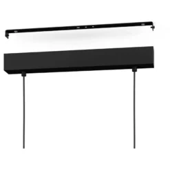 LED-Riippuvalaisin Eglo Siberia, 34W, 78x16cm, kaukosäädin, musta/valkoinen