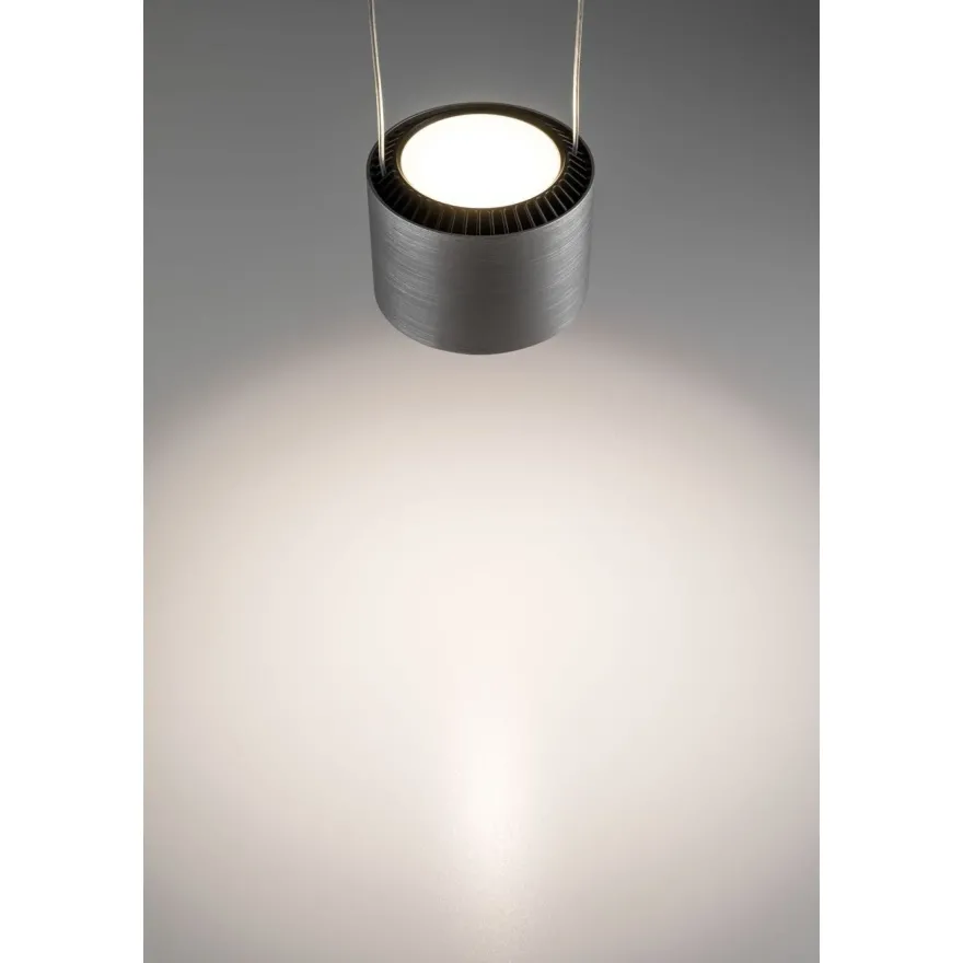 LED-riippuvalaisin Paulmann Aldan, 2700K, himmennettävä, musta/harjattu alumiini
