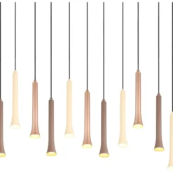 LED-riippuvalaisin Trio Fiato, 11-os, 115cm, mattamusta/moniväri