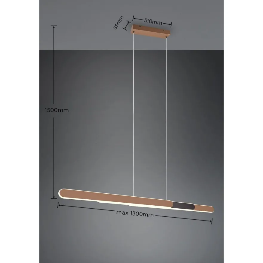 LED-riippuvalaisin Trio Helios, eri värejä