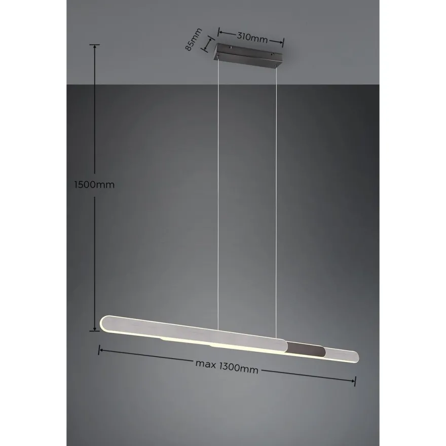 LED-riippuvalaisin Trio Helios, eri värejä