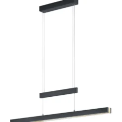 LED-riippuvalaisin Trio Trajan, harjattu musta/mattamessinki