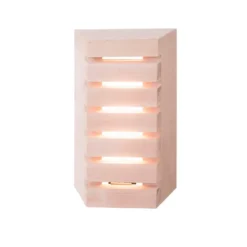 LED-saunavalaisin Airam Saunaled 180TRL, 8W/827, 312x182x66mm, himmennettävä, IP65, tervaleppä