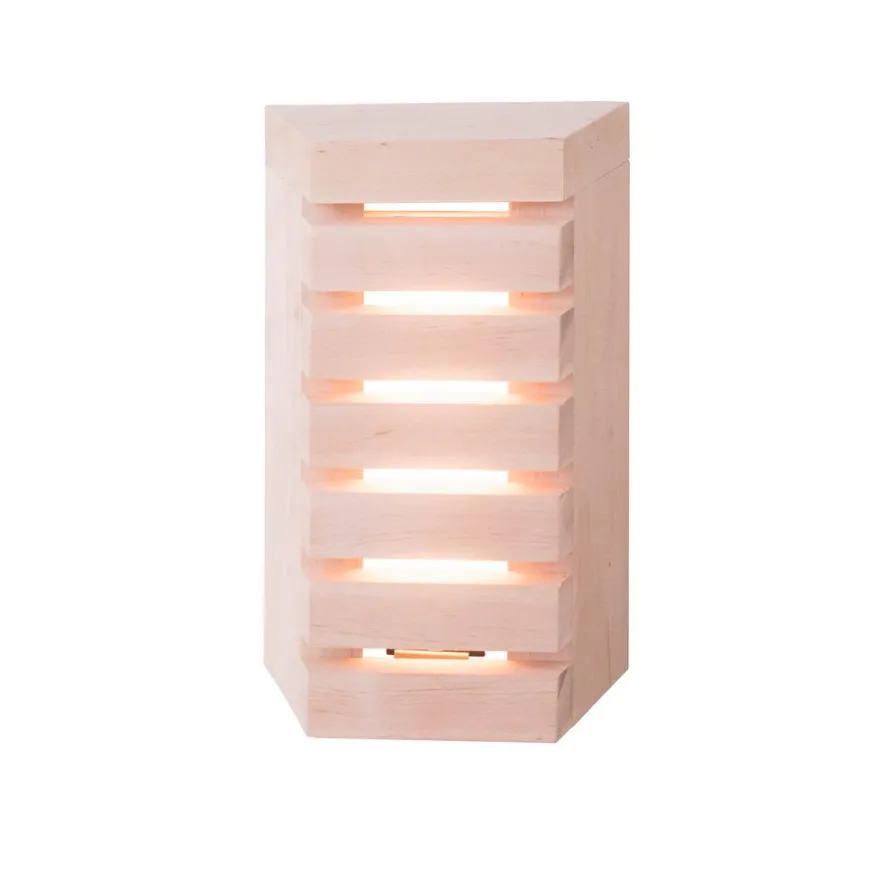 LED-saunavalaisin Airam Saunaled 180TRL, 8W/827, 312x182x66mm, himmennettävä, IP65, tervaleppä