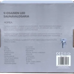 LED-saunavalosarja Led Energie, 9-osainen, hopea, teflon