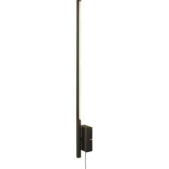 LED-seinävalaisin Aneta Lighting Stecco, 65cm, musta