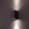 LED-seinävalaisin FTLIGHT Style Square, 2x3W, IP54, 4000K, grafiitinharmaa