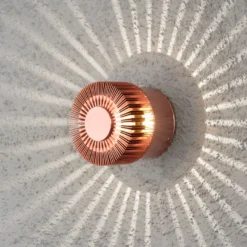 LED-seinävalaisin Konstsmide Monza 7900-900, Ø90x80mm, kupari, Verkkokaupan poistotuote