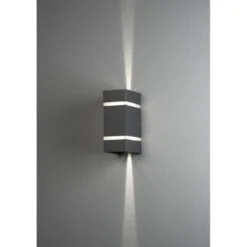 LED-Seinävalaisin Konstsmide Cremona 7998-370, 2x3W, tummanharmaa
