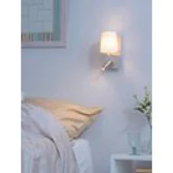 LED-seinävalaisin Trio Marriot, 308x140x176mm, harjattu teräs/valkoinen