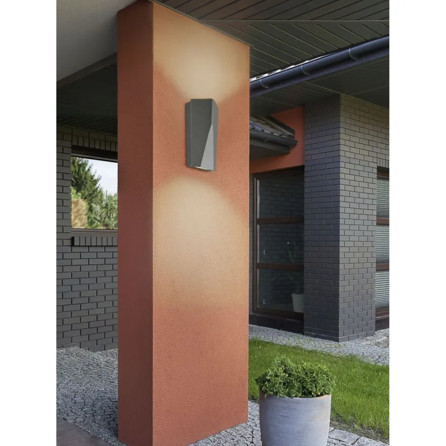 LED-seinävalaisin Trio Tay, 200x106x62mm, antrasiitti, IP65